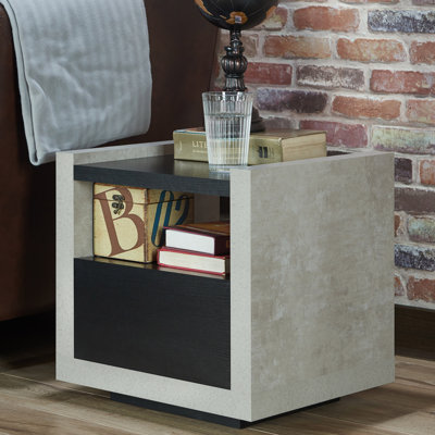 Tyree Block End Table with Storage