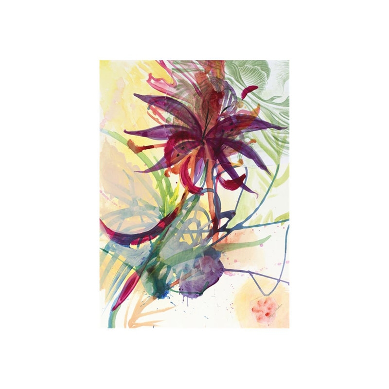 Tropique IV - peinture sur toile tendue, H 51 po x l 36 po x P 1,5 po, Extérieur