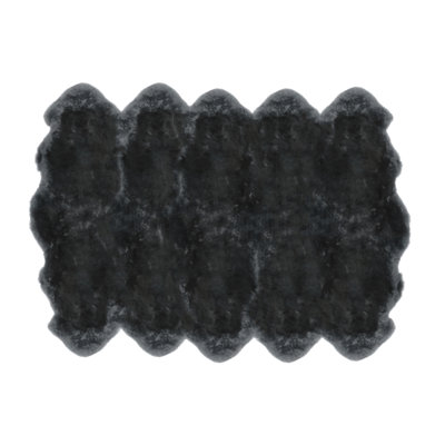 Tapis long en laine de mouton Fiber par Auskin Decto - 98,5 po x 72 po Tapis en peau de mouton de qualité supérieure Auskin, doux et luxueux