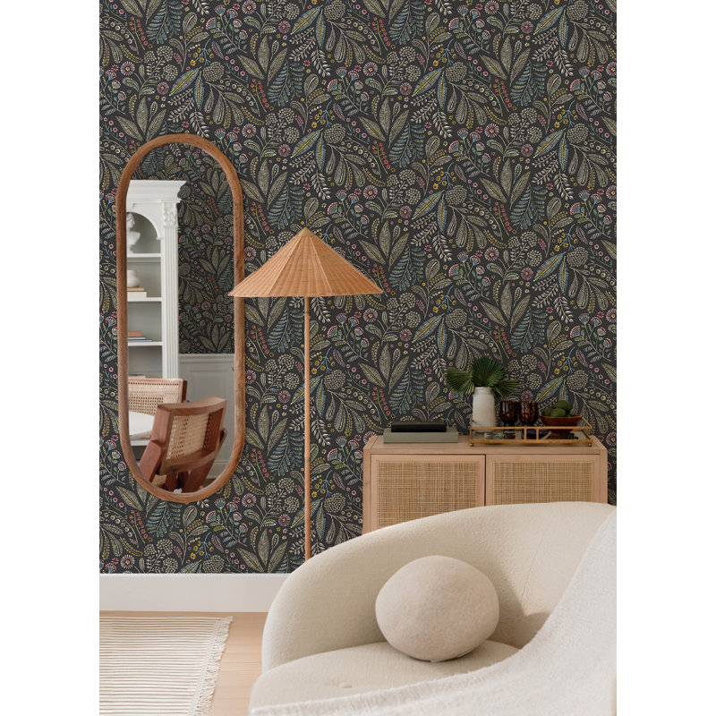 Papier peint Briar, Gris anthracite