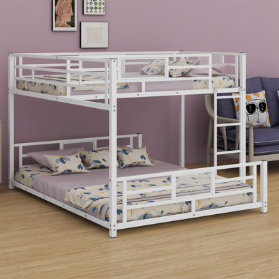 L-Shaped Metal Bunk Bed