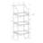 Bookshelf, Bookcase, Etagere, Corner, 3 Tier, 48"H, Office, Bedroom, Brown Laminate, Black Metal, Contemporary, Modern