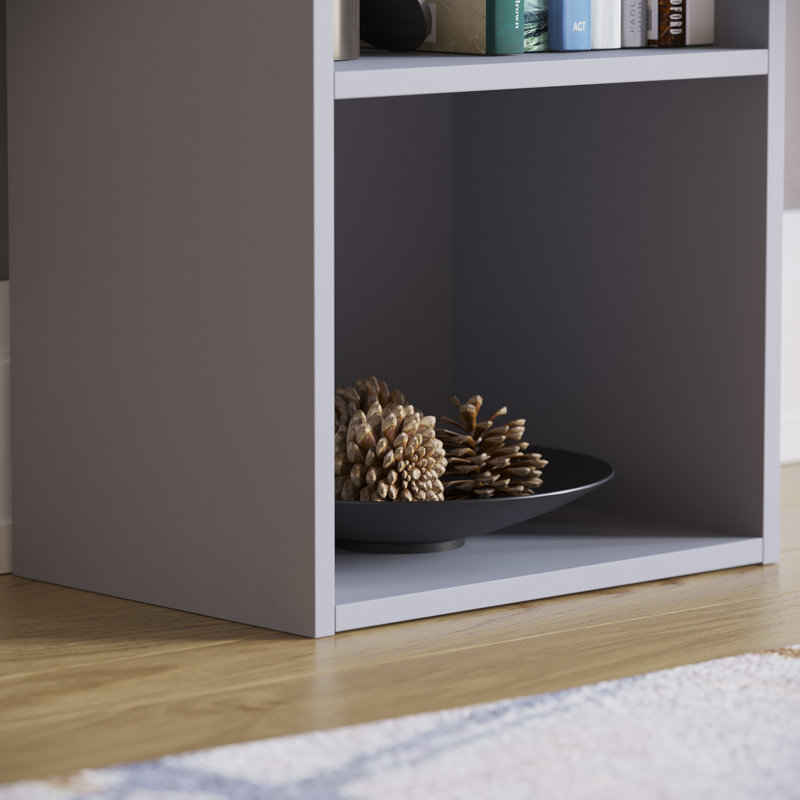 Gerardi 32cm W Standard Bookcase, Grey, 132 cm H x 32 cm W