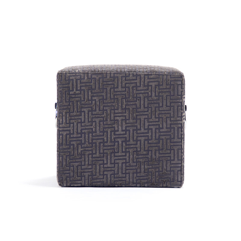 Maiden Lane Upholstered Accent Stool, Gray