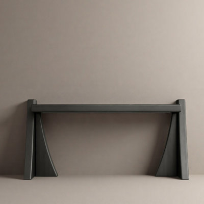 Console Mid-Century moderne en bois massif