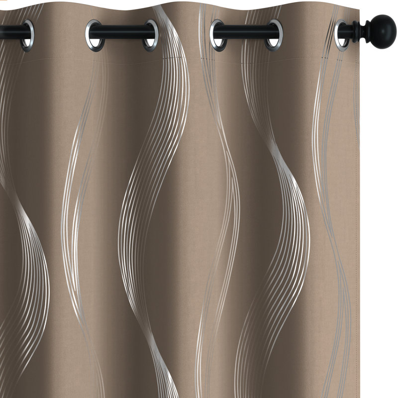 Paire de rideaux occultant et isolants avec œillets Spurgh, L 42 po x L 72 po, Kaki