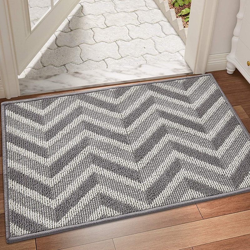 Tapis de porte d'extérieur antidérapant Blass, L 24 po x L 35 po, gris