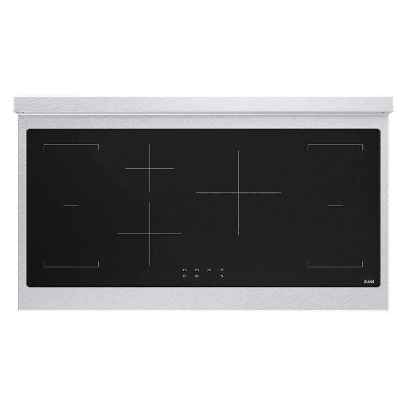 ZLINE Autograph 48 in. Paramount Induction Rangetop in Stainless Steel & Polished Gold Accents, Matte Black