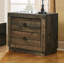 Table de bout avec 2 tiroirs, table de chevet Deford -374896271