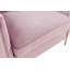 Chaise en velours rose 34 po avec 1 coussin Bayberry-122253958