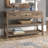 Nibbi 47" Console Table with Wood Frame and Legs, 3 Drawers and 2 Open Shelves Gray-1273093229