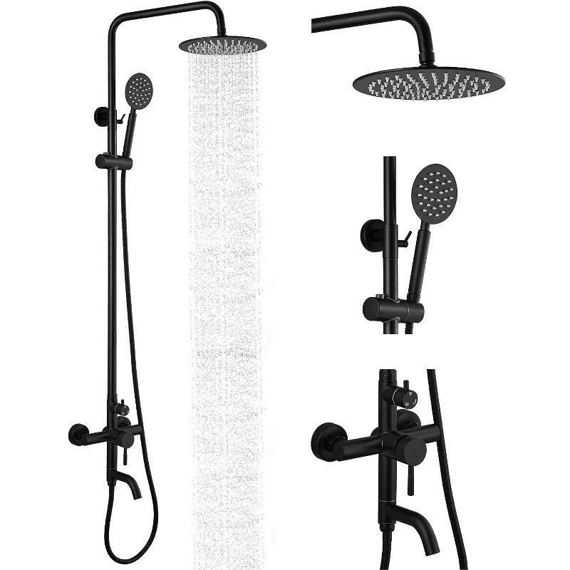 Douchette en acier inoxydable noire