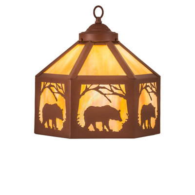 Lone Bear 1-Light Bowl Ceiling Fan Light Kit