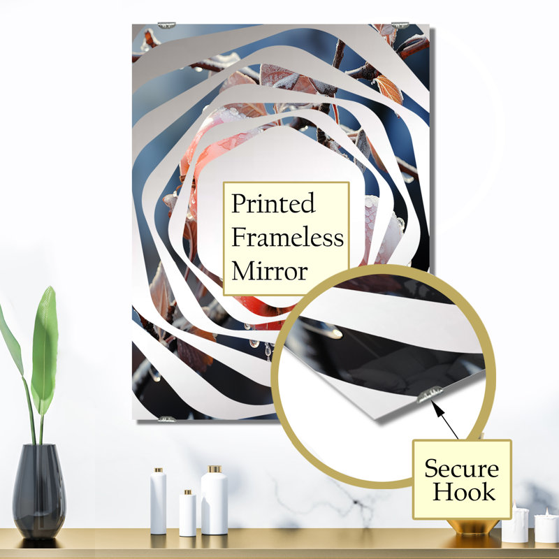 Alper - miroir mural paysage d'hiver MIR134127, 32 po x 24 po
