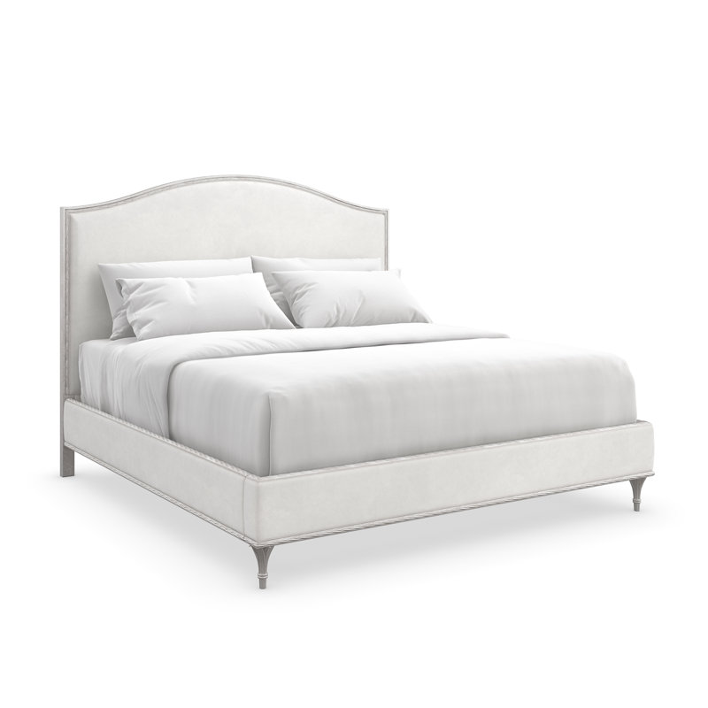 Fontainebleau Upholstered Bed, White, King