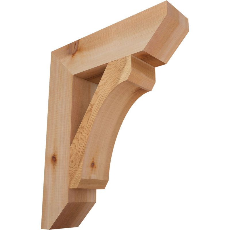 Support en bois / corbeau, Cèdre rouge de l'Ouest (lisse), H 20 po x l 3,5 po x P 16 po