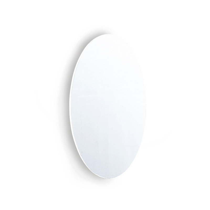 Frameless Beveled Wall Mounted Bathroom Mirror, HD Makeup Mirror,Round Mirror