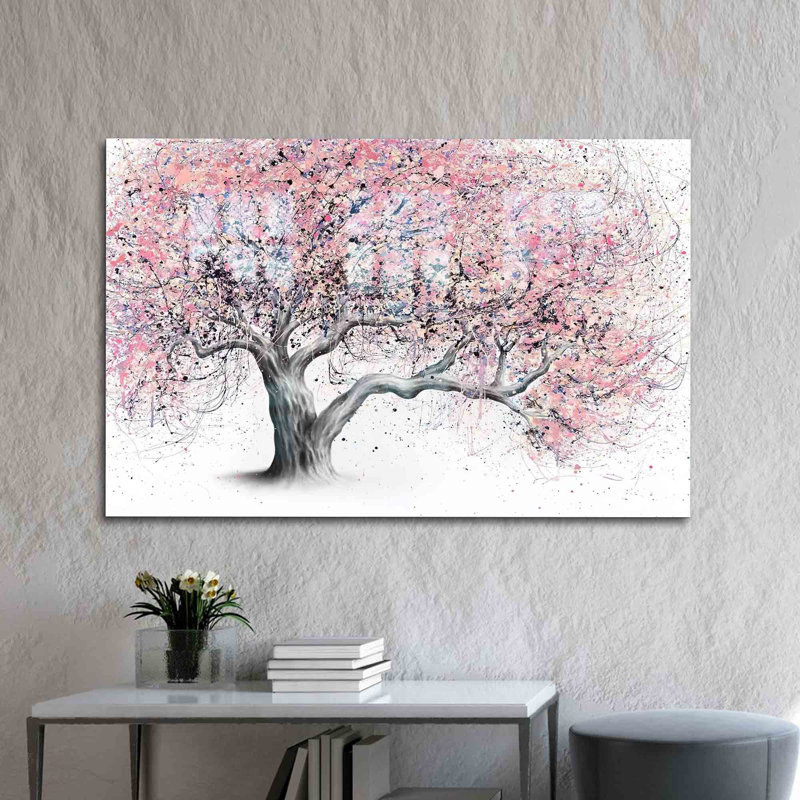 Arbre élégant, reproduction d'art sur verre pour décoration intérieure moderne | Rectangle, H 47,2 po x l 70,9 po