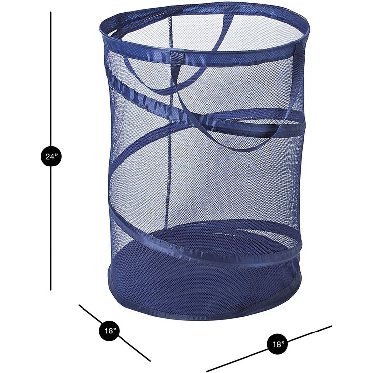 Home Essentials Blue Collapsible Laundry Basket