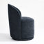 Integrated Barrel Armless Swivel Fabric Dining Chair-1588366707
