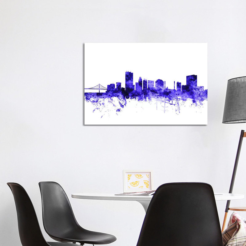 Toledo, Ohio Skyline by Michael Tompsett - Wrapped Canvas Print, 66.04cm H x 101.6cm W x 1.91cm D