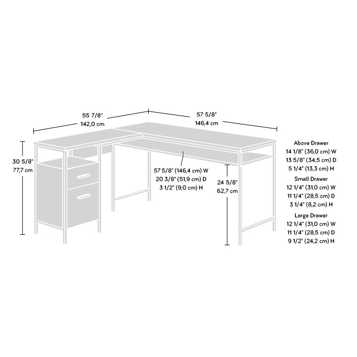 L-Shaped Computer Desk in Prime Oak