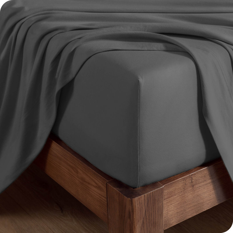 Taupe Twin XL Organic Cotton Jersey Deep Pocket Sheet Set