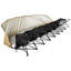 Banc pliable pour 6 personnes avec parasol, compartiments de rangement, porte-gobelets et protection tout autour, structure stable pour le sport, poches pour personnes portatives légères, conception confortable
