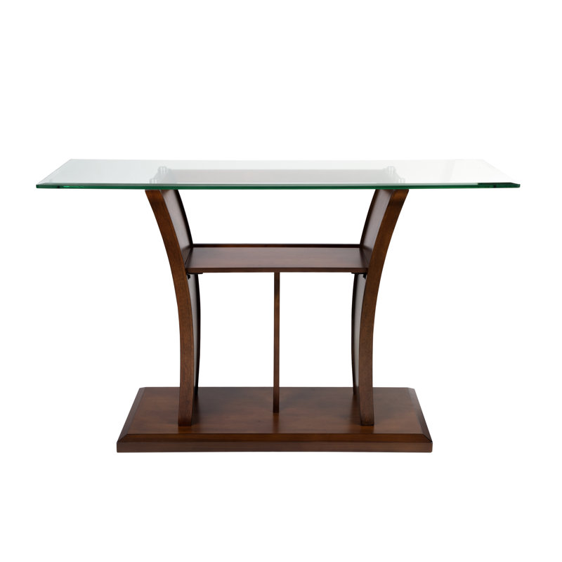 127cm Glass Top Console Table