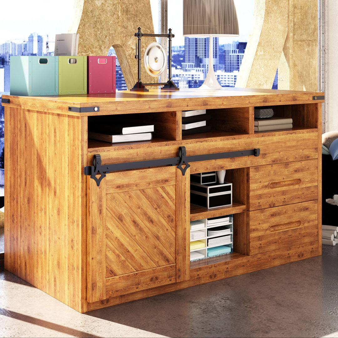 Mini Black Rustic Diamond Design Single Track Non-Bypass One Door Hardware Kit For Cabinet Use( Cabinet Not Included) Homacer Track 