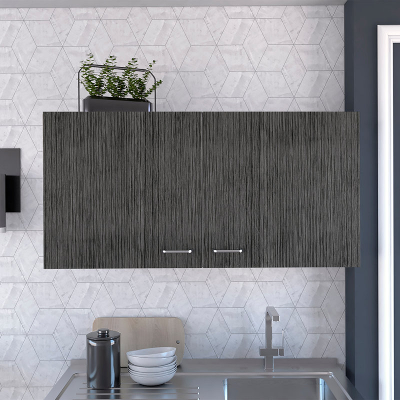Armoire murale rectangulaire 2 portes, Gris
