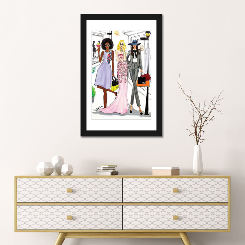 « magasiner day », reproduction d’impression sur toile, H 32 po x l 24 po x P 1 po, Papier d'art encadré noir, Blanc