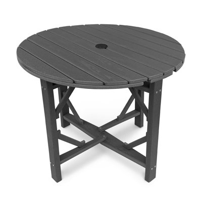 Table de salle à manger d'extérieur 36 po HDPE pour terrasse, jardin et terrasse