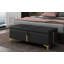 Ophelia Velvet Upholstered Storage Ottoman with Metal Legs