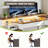 L-Shaped Desk With RGB Lighting & Power Outlets, Home Office Computer Desk With Drawers and Lift-Top Design