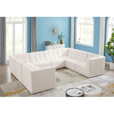 Canapé modulaire en velours Heti