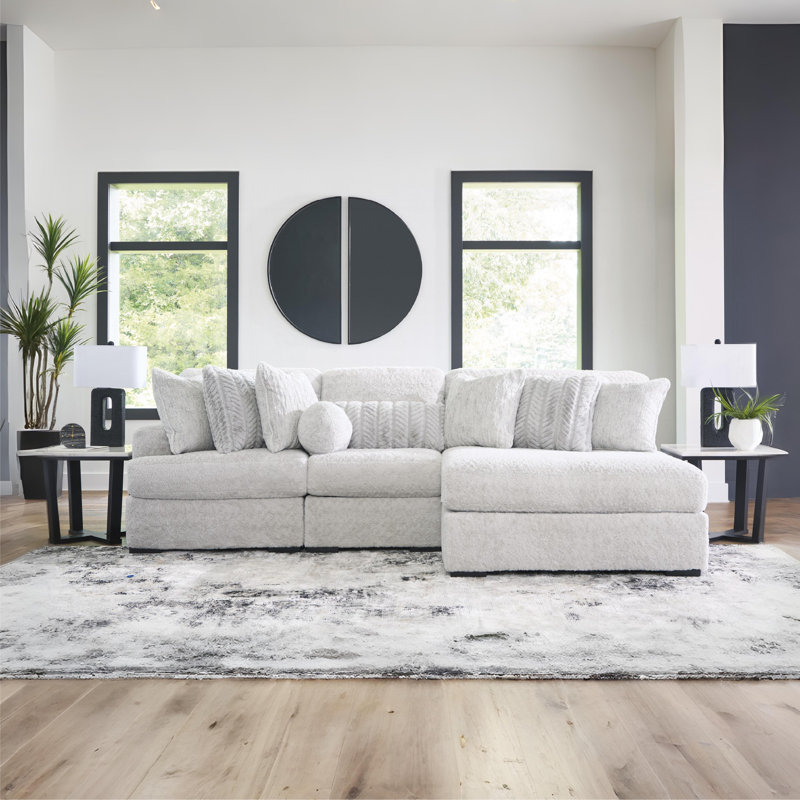 Canapé modulaire 3 pièces avec méridienne Snodoodle, Orienté à droite