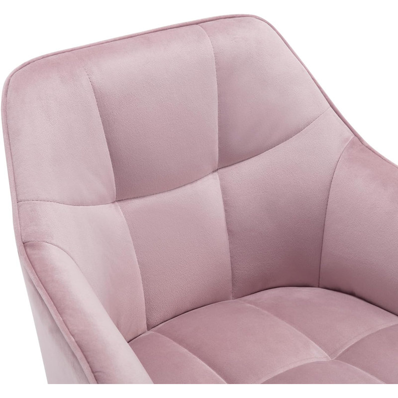 Failand Velvet Task Chair, Pink