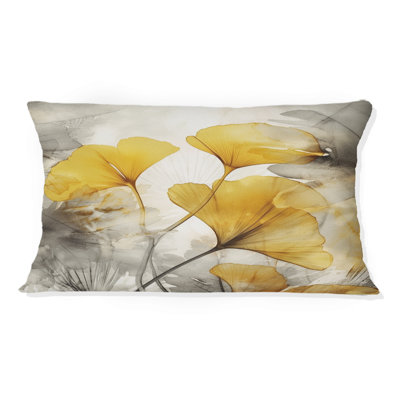 Coussin Palm Tropical Ginkgo Artwork III