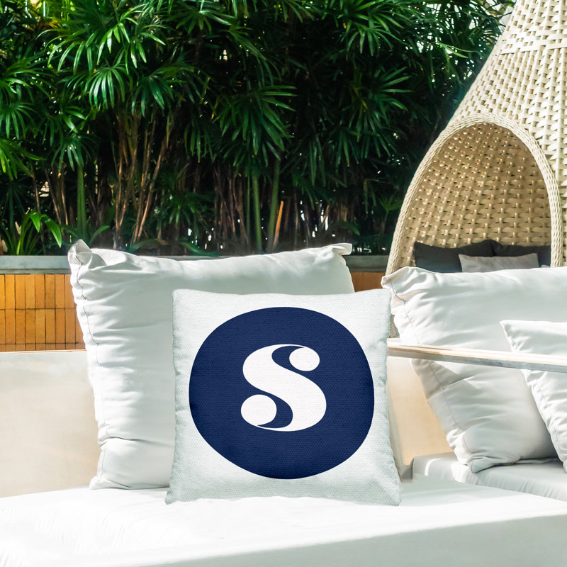 Coussin réversible Blue Circle, S