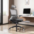 Chaise de bureau ergonomique en filet avec support de taille réglable et accoudoirs, jusqu'à 275 lb