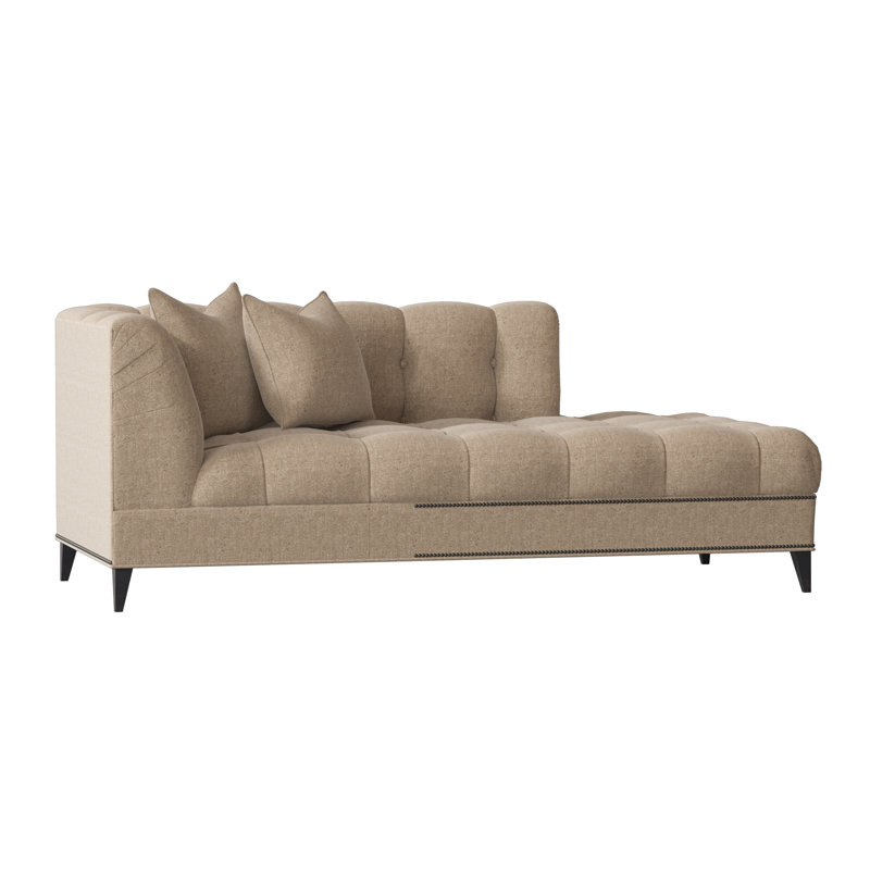 Dashing Upholstered Sectional Right Hand Facing, Stormy Onyx, Weathered Brass Small, Espresso