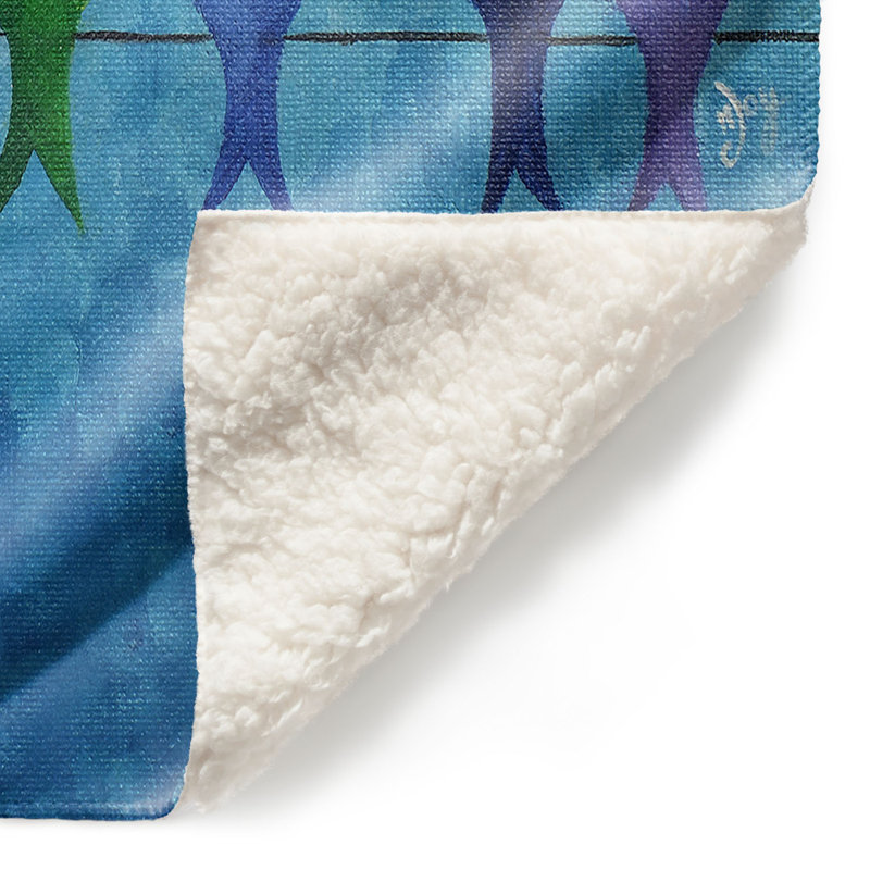  Couverture arc-en-ciel Rainbow Birds, 68 po x 80 po