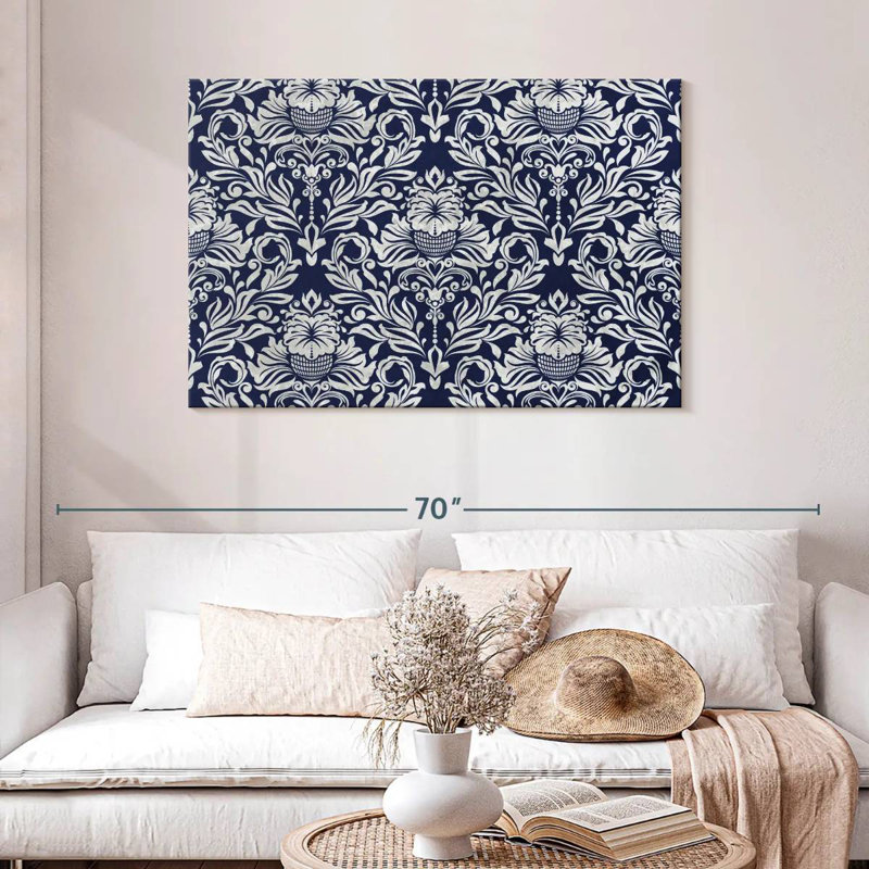 Kerner Royal Damask Flowers, 30" H x 45" W
