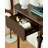 38.58" Walnut color Half Moon Solid Wood Console Table
