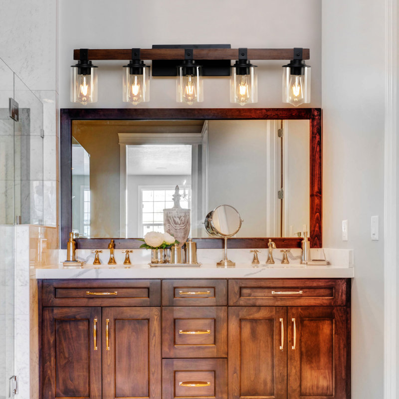 35" Rustic 5-Light Vanity Light