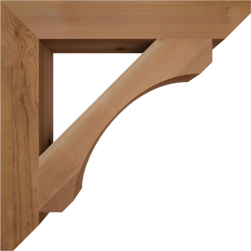 Support en bois / corbeau, Cèdre rouge de l'Ouest (lisse), H 26 po x l 3,5 po x P 26 po