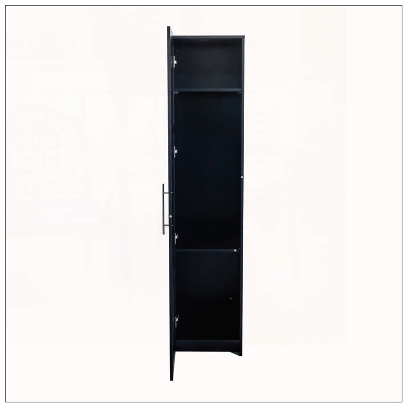 Armoire de rangement murale empilable noire