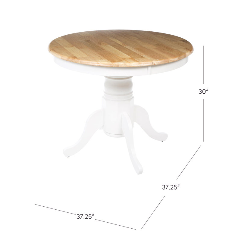 Table de salle à manger extensible Kaneshiro, Blanc/naturel
