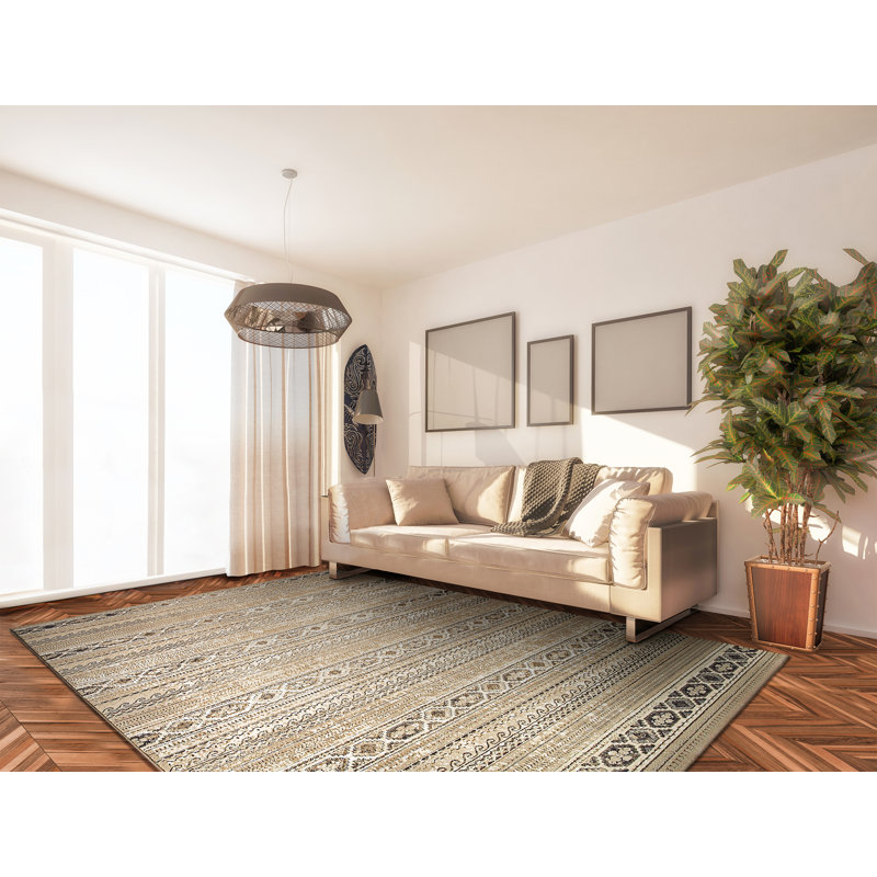 Honaker Floral Indoor Rug, Rectangle 3'11" x 5'6"